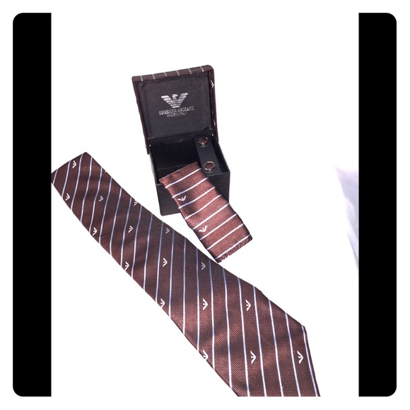 giorgio armani tie and cufflink set